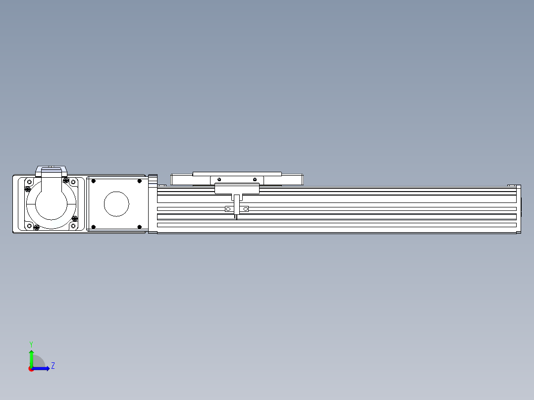 同步带全封闭直线模组TPA-HCB-110D-90-L200-ML-C-P40-N3左视图