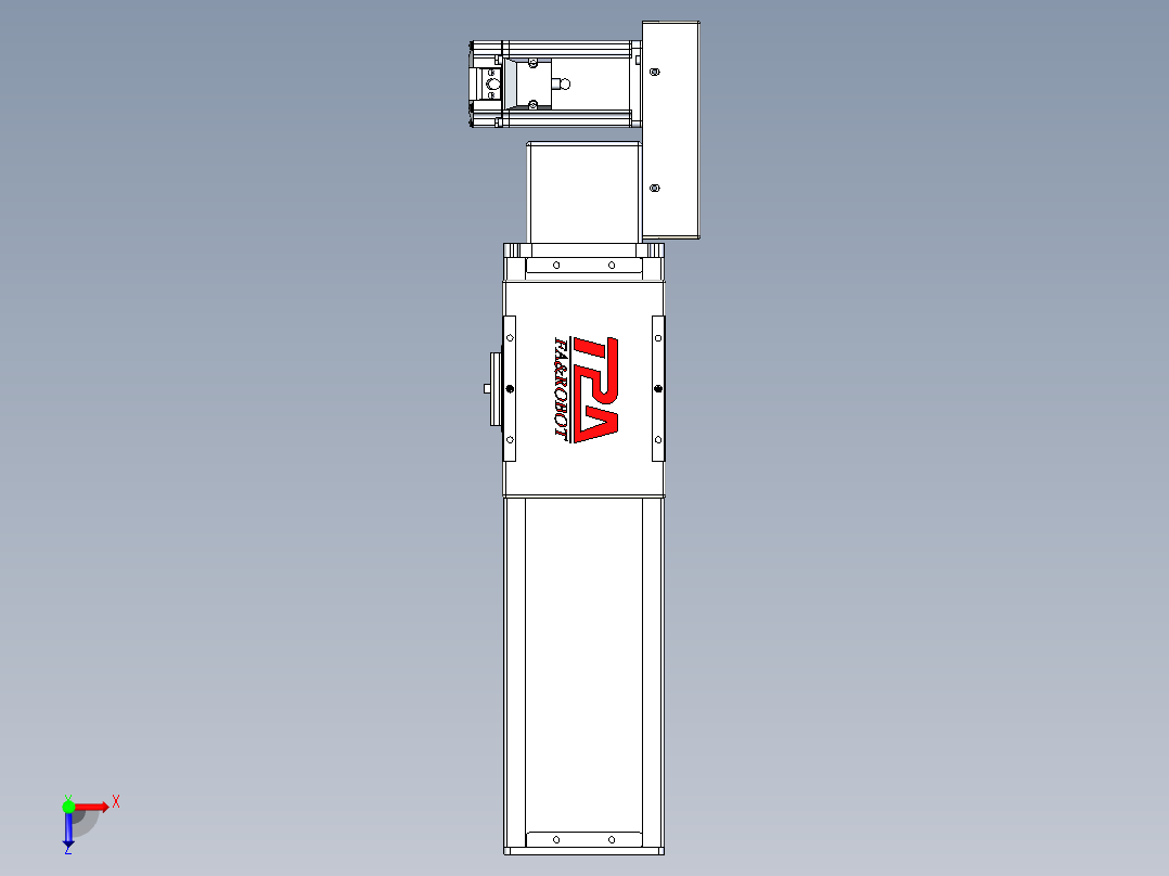 同步带全封闭直线模组TPA-HCB-110D-90-L200-ML-C-P40-N3俯视图