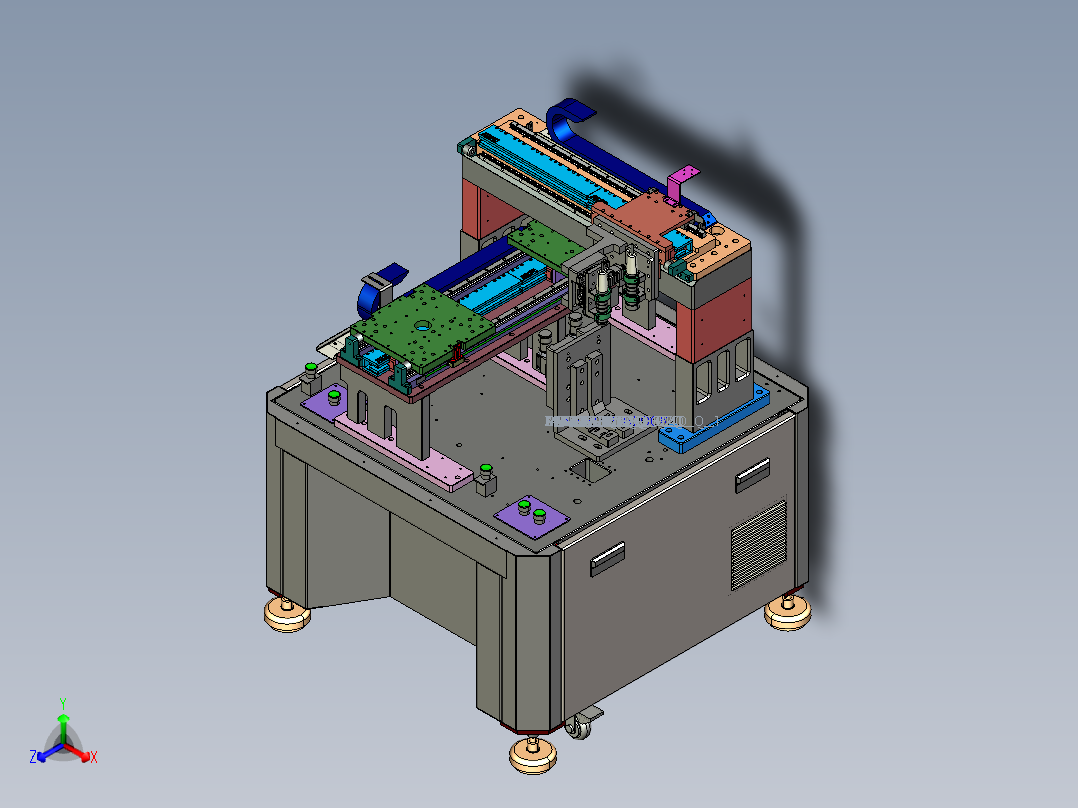 一模两穴自动化玻璃厚度平面度检测机pro5.0.zip主视图