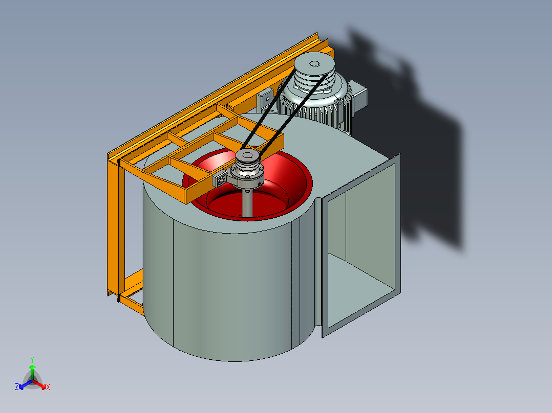 4-2X72NO6E_双进风机正等轴测图