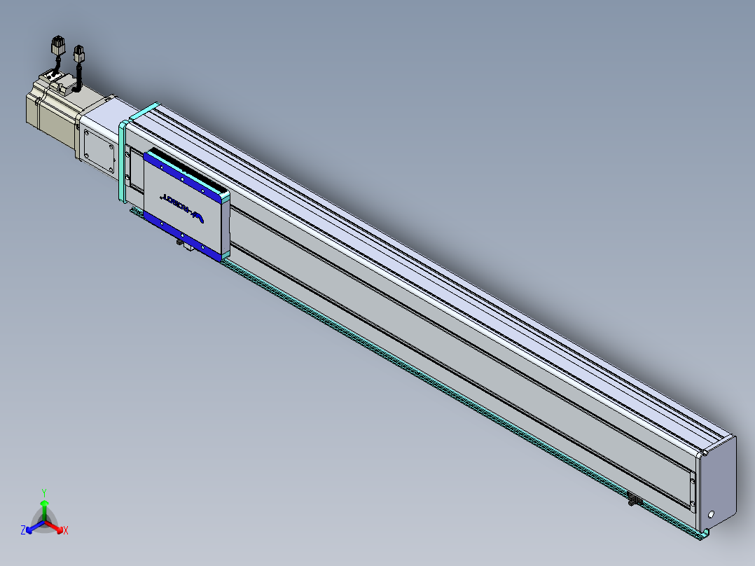 威洛博VC丝杆传动-无尘环境VC14-Lxx-C-S900-BC-ZP75-C3正等轴测图