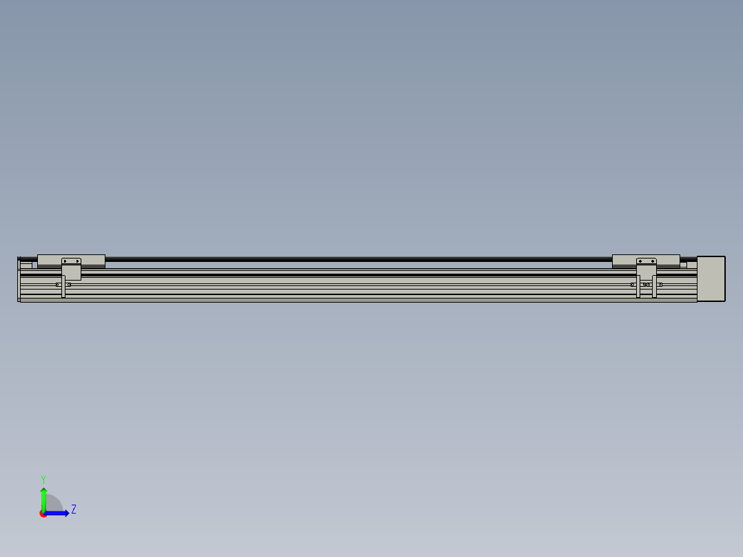 直线模组WG-LHA12-S1000-L设计图纸左视图