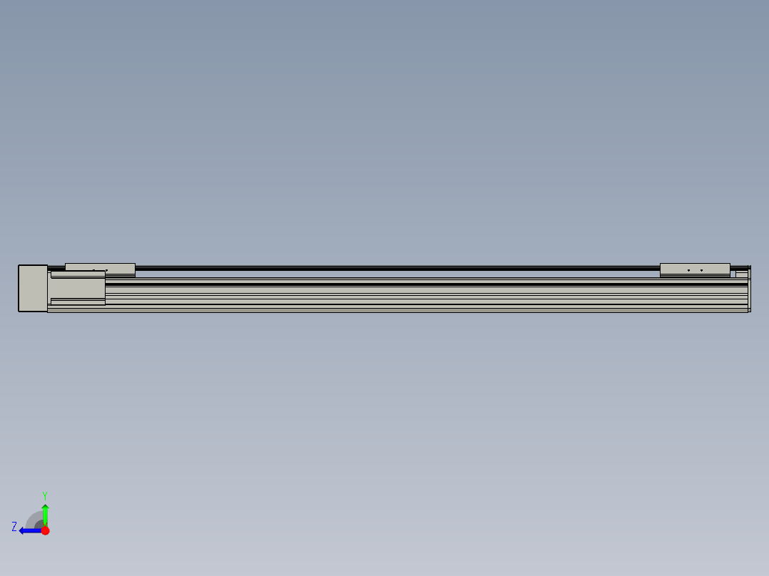 直线模组WG-LHA12-S1000-L设计图纸右视图