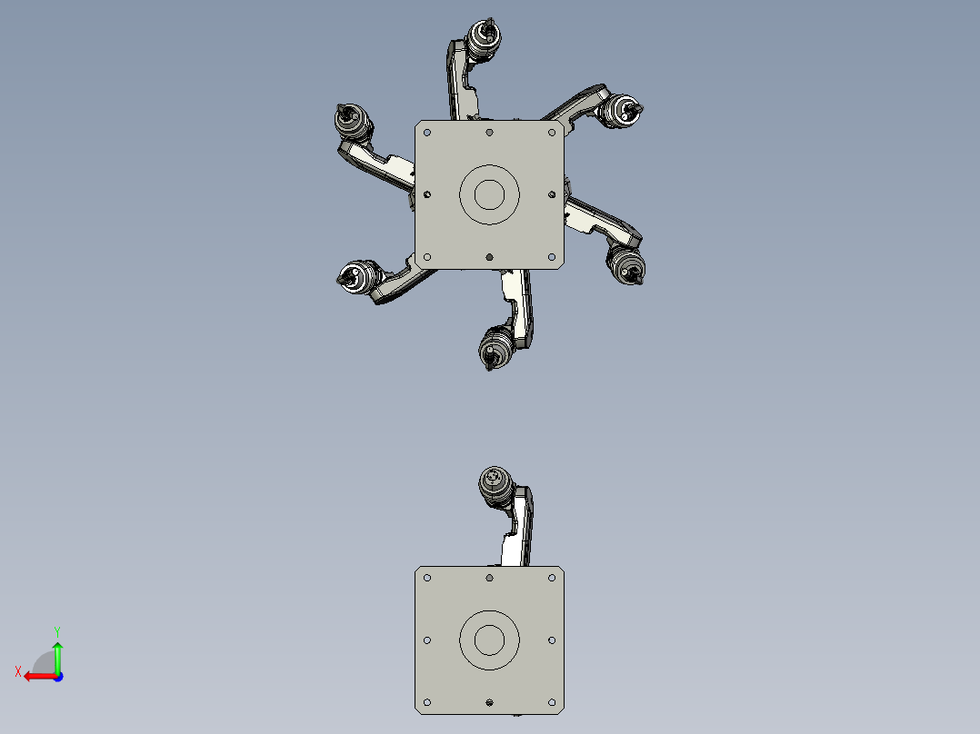 六位焊接机器人设备后视图