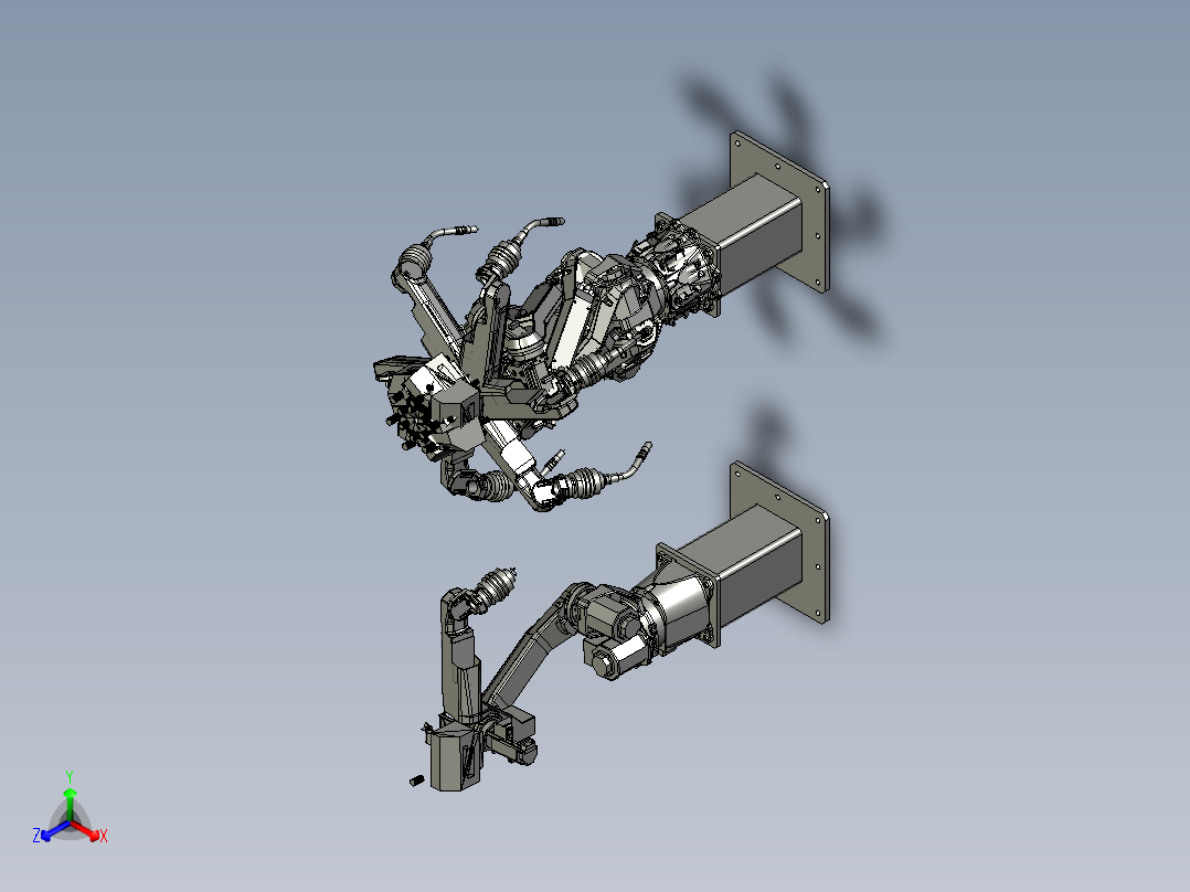 六位焊接机器人设备正等轴测图
