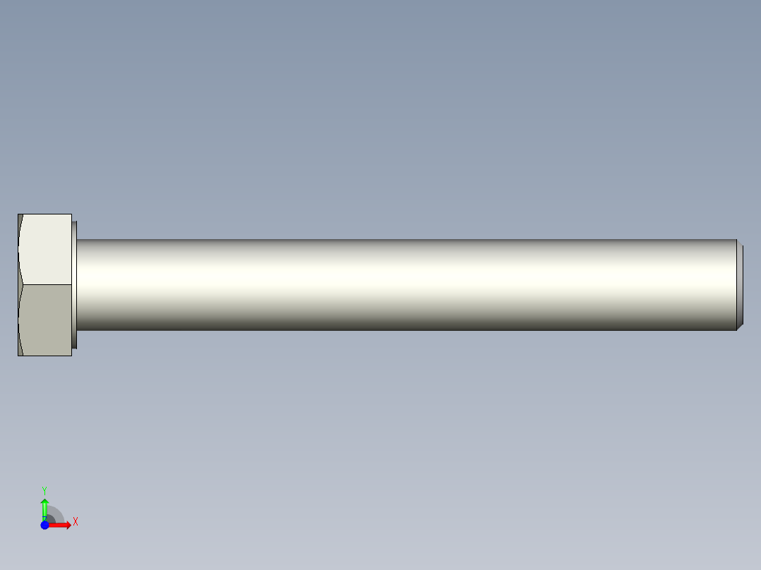 螺钉-DIN_931-M22x2.5x160_34.stp前视图