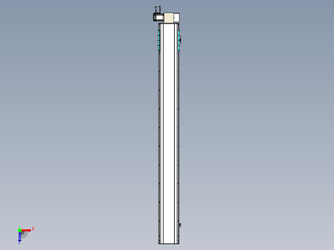同步带滑台-半封闭B22H-L100-C-S1950-RD-P75-D3-N5俯视图