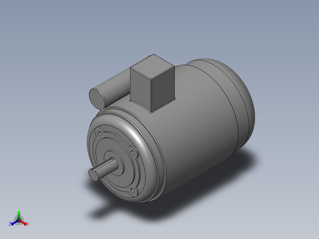 异步电机DJ_YS系列(IP44)_IMB14型_YS-90L-6主视图