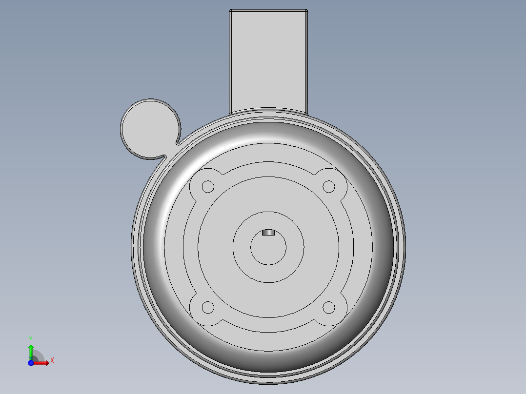 异步电机DJ_YS系列(IP44)_IMB14型_YS-90L-6前视图