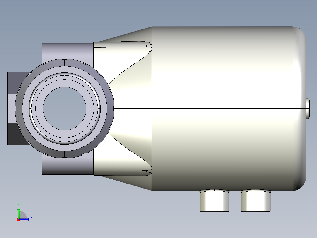 12DKPUAVCP DA 气动隔膜阀双作用与溶剂焊接女性联盟结束，ASTM PVC-U系列左视图