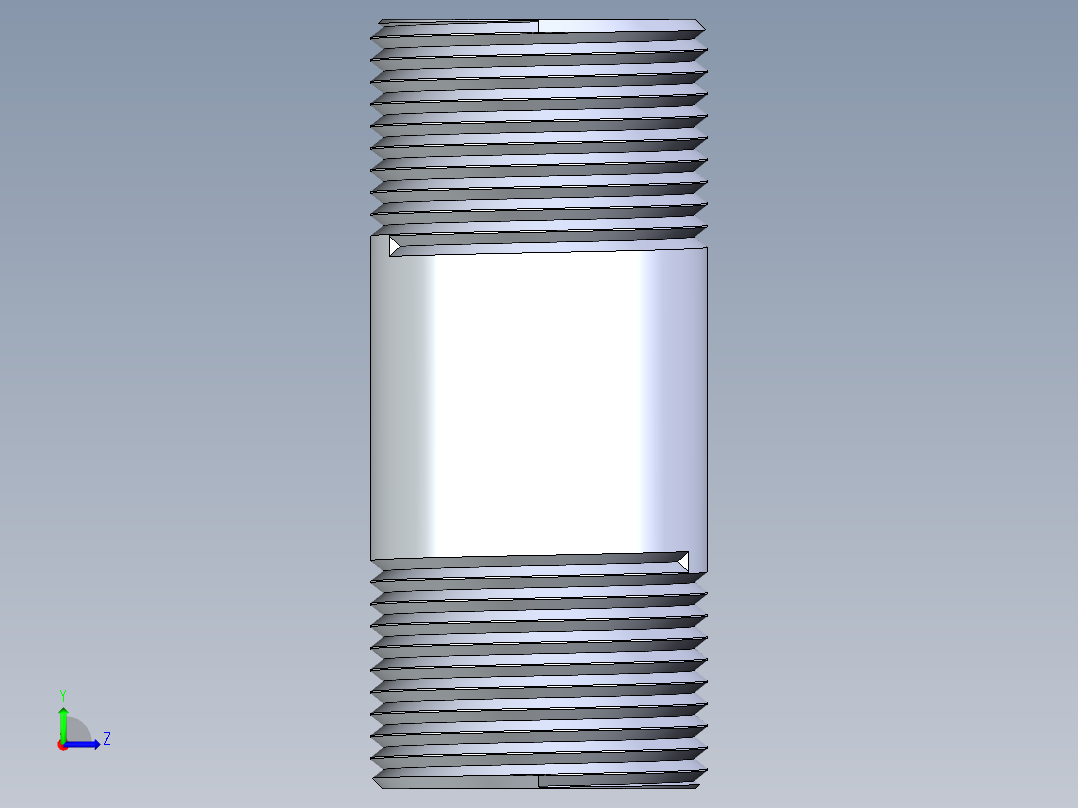 聚氯乙烯配件33-Sch80_Nipple_MPTxMPT_861-135_1in x 3in左视图