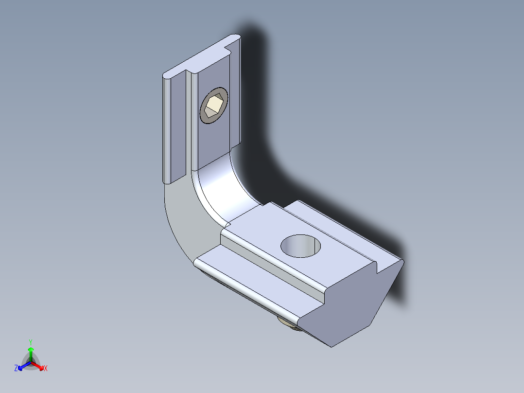 型材-BR 6-8 INNER BRACKET 3842535573正等轴测图