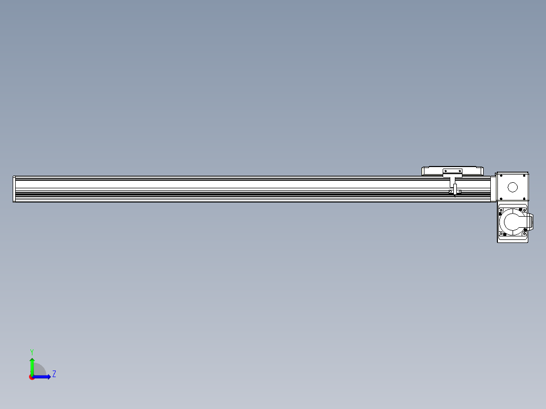 同步带全封闭直线模组TPA-HCB-105D-90-L800-RP-Y-P20-N3左视图