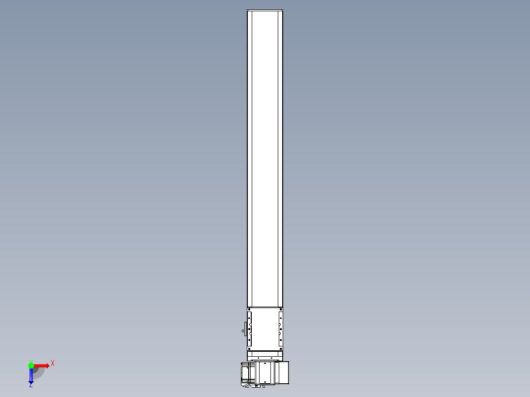 同步带全封闭直线模组TPA-HCB-105D-90-L800-RP-Y-P20-N3俯视图