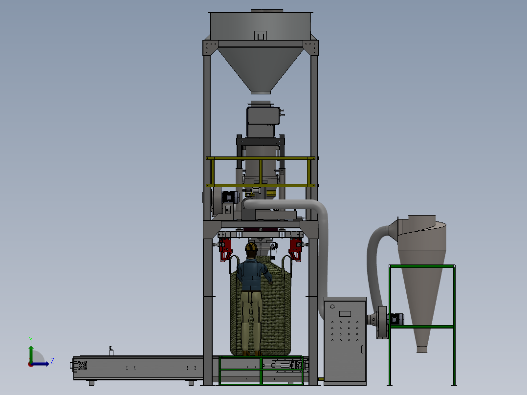 全自动吨袋包装机714421左视图