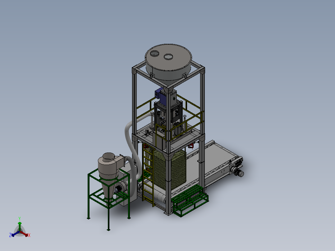 全自动吨袋包装机714421正等轴测图