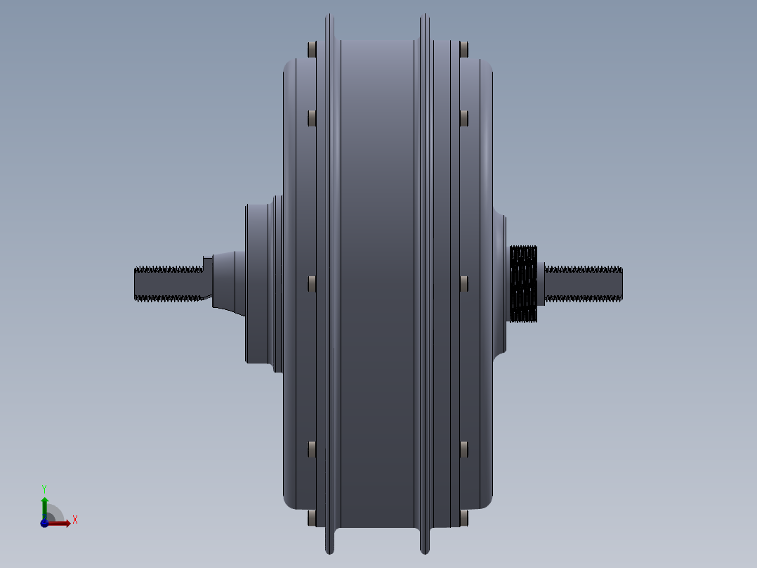 自行车 QS轮毂电机 QS205 H50 3000W--STP前视图