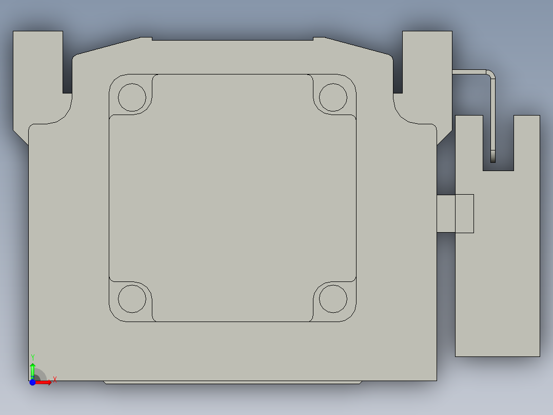 直线模组LHA6-S300-M-100W(16丝杆)设计图纸前视图