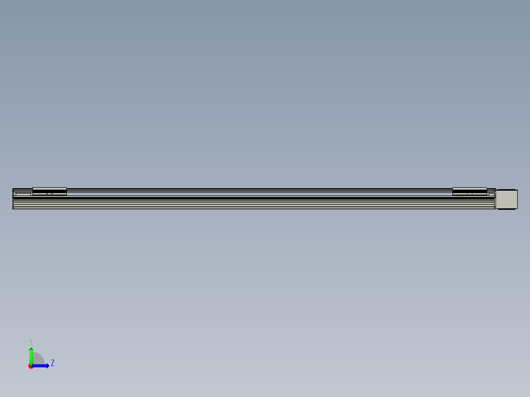 直线模组LHB17-L40-S1850-L(B)设计图纸左视图