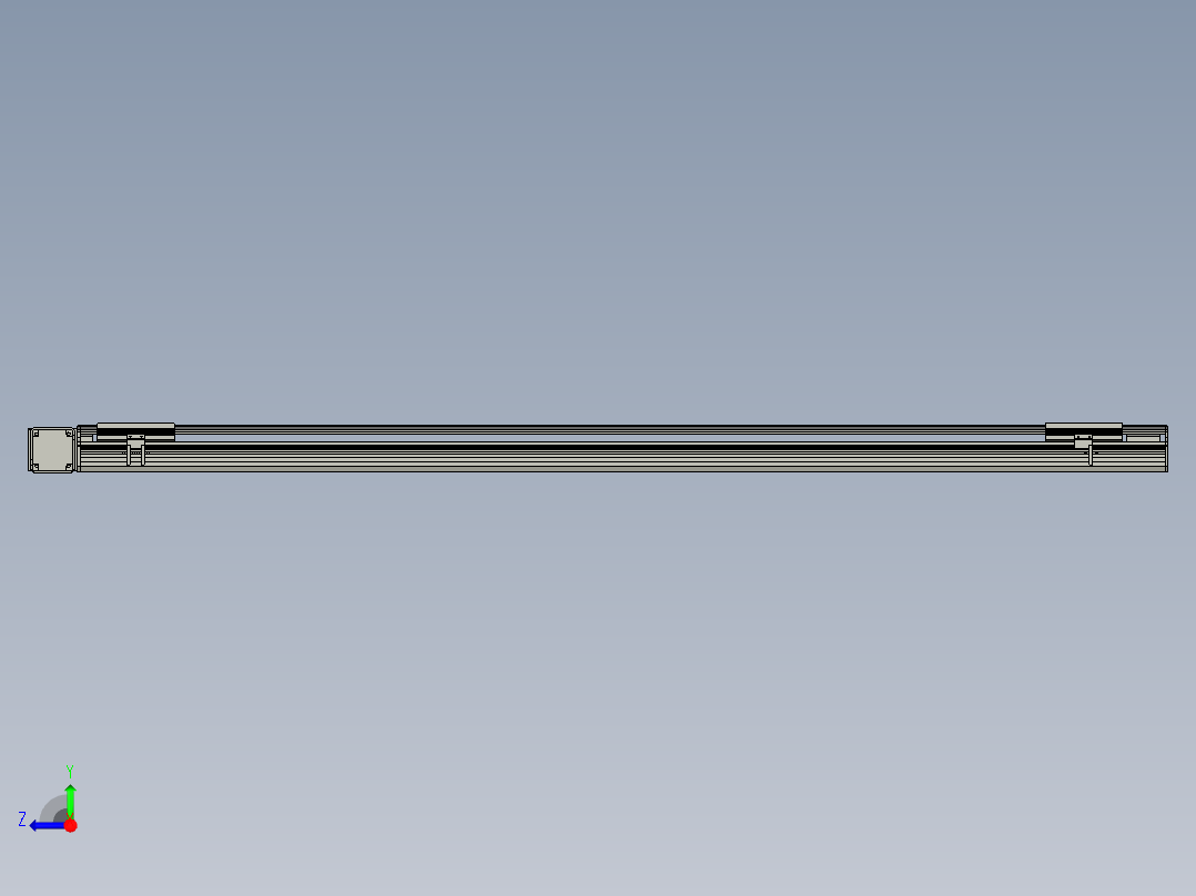 直线模组LHB17-L40-S1850-L(B)设计图纸右视图