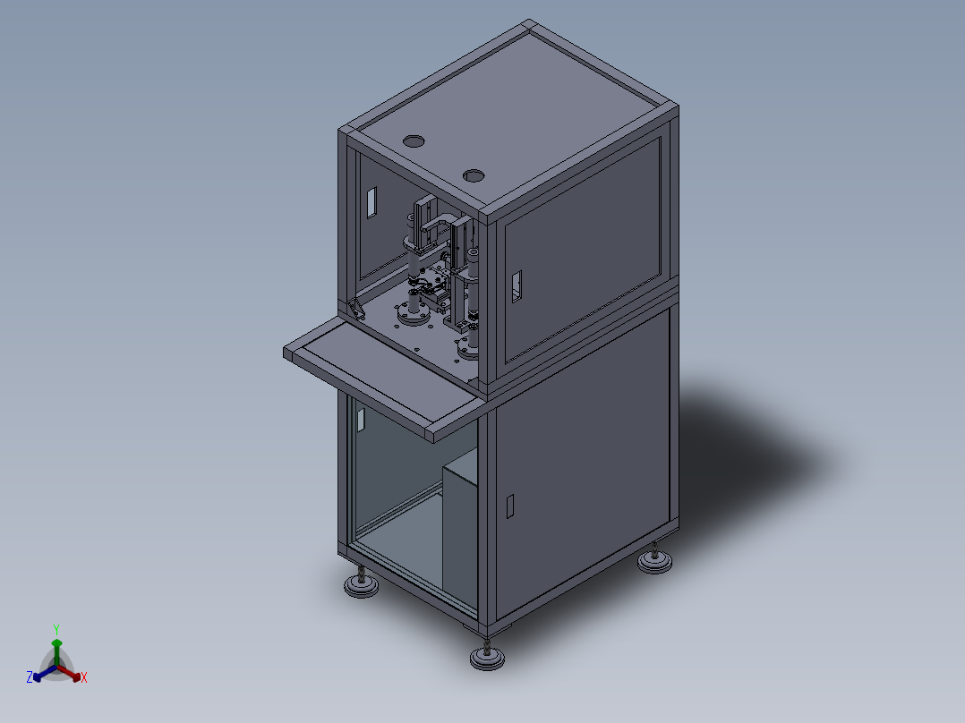 台式磨光机第二代改进型正等轴测图