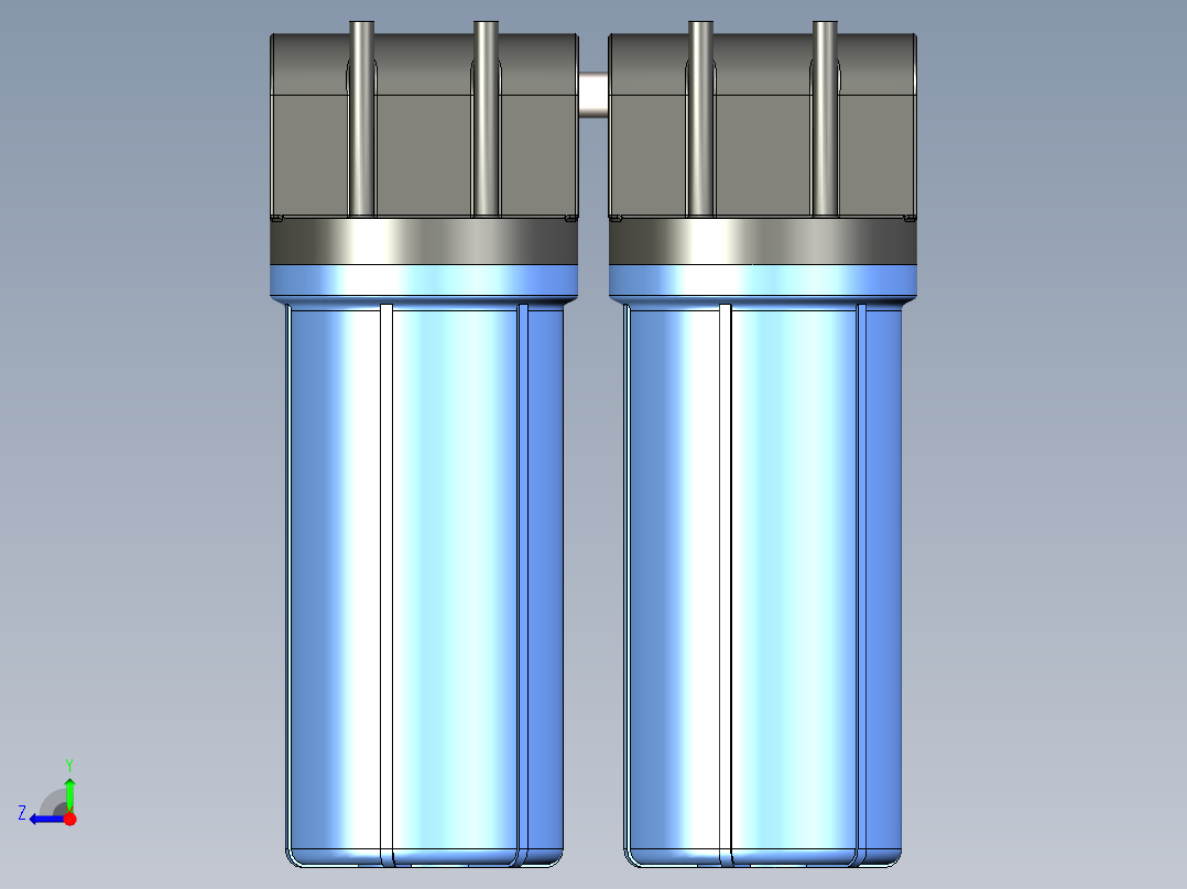 家庭用二级过滤器（自来水过滤器）右视图
