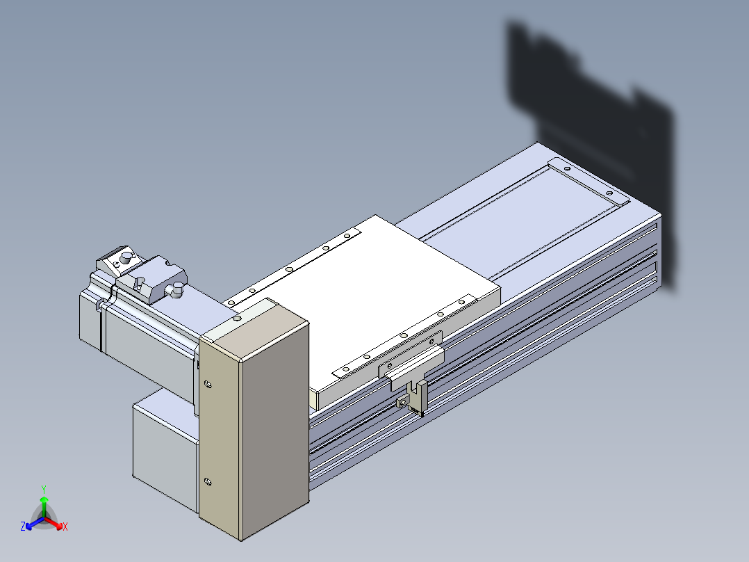 同步带全封闭直线模组TPA-HCB-120D-90-L100-RU-C-P40-N3正等轴测图