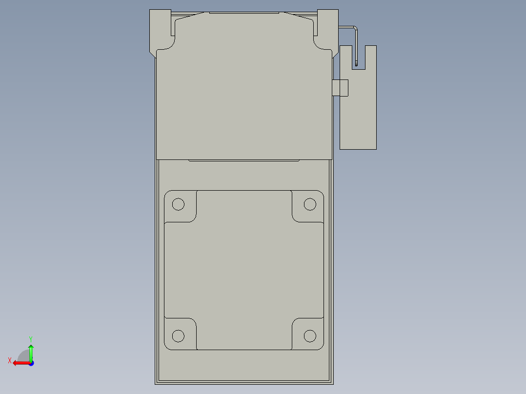 直线模组LHA6-S150-D-200W(16丝杆)设计图纸后视图