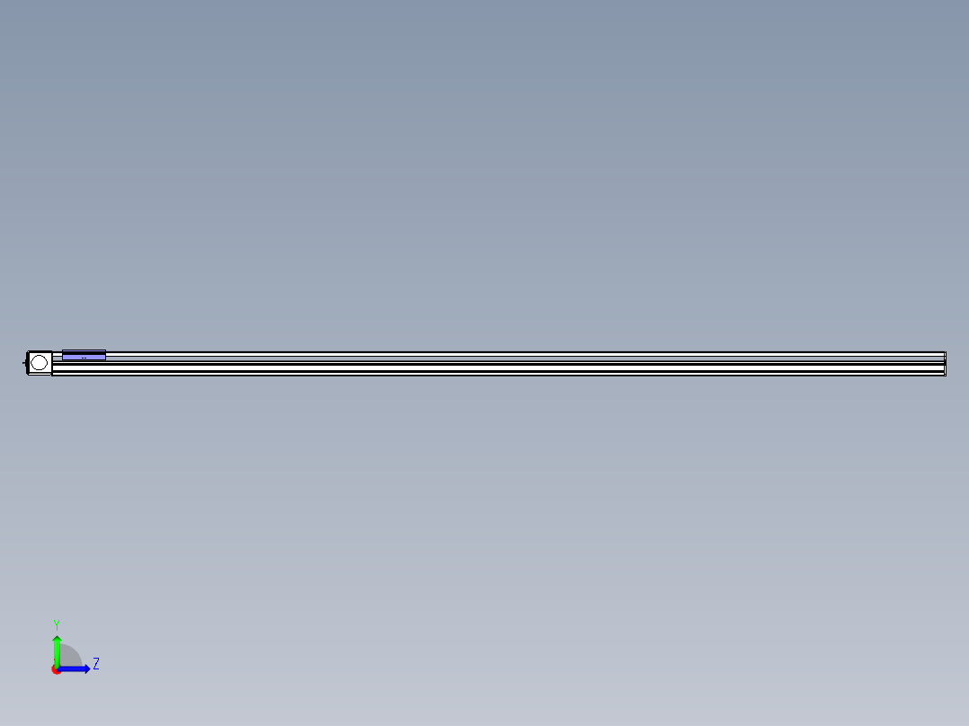 同步带滑台-半封闭B17-L100-S3000-R-P75-D3-N3左视图