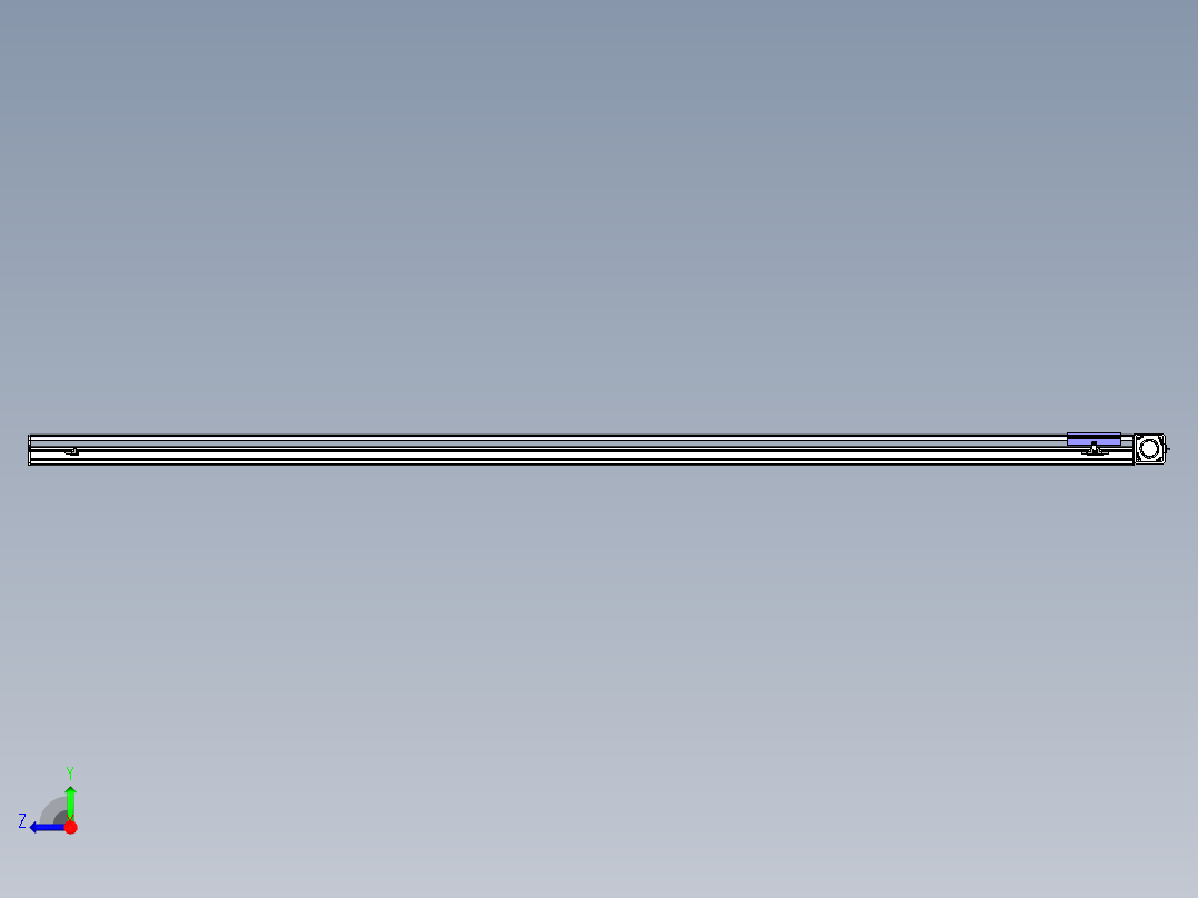同步带滑台-半封闭B17-L100-S3000-R-P75-D3-N3右视图