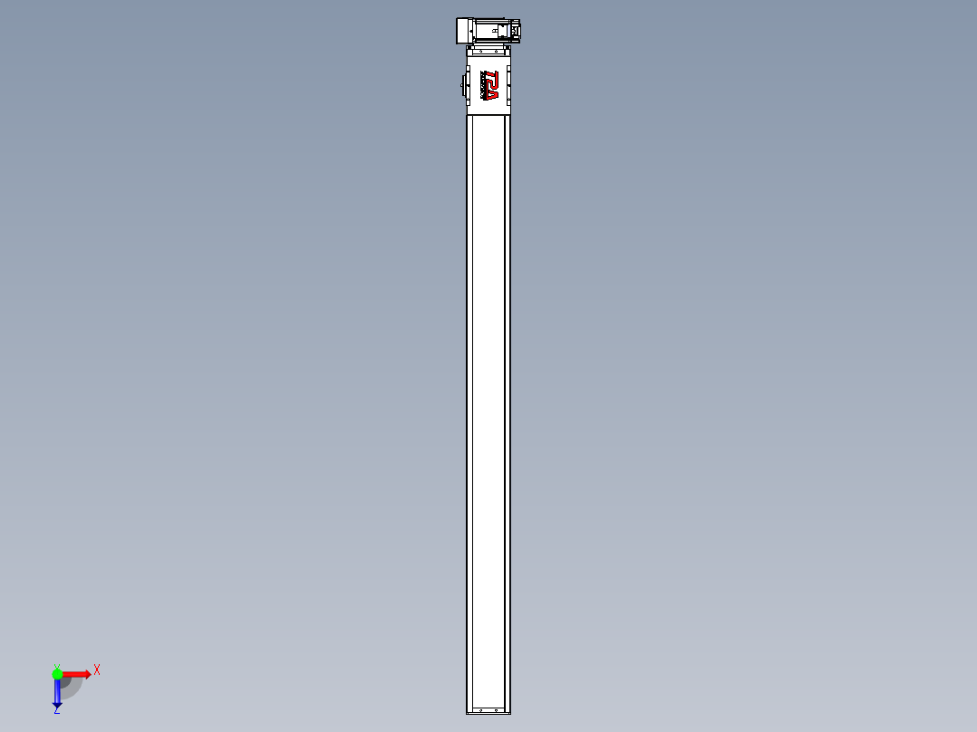 同步带全封闭直线模组TPA-HCB-110D-90-L1450-RU-C-P40-N3俯视图