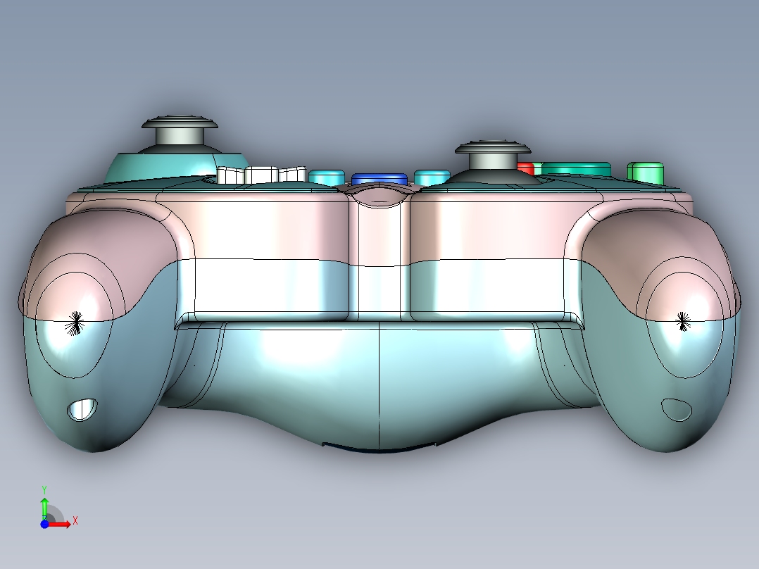 游戏机手柄前视图