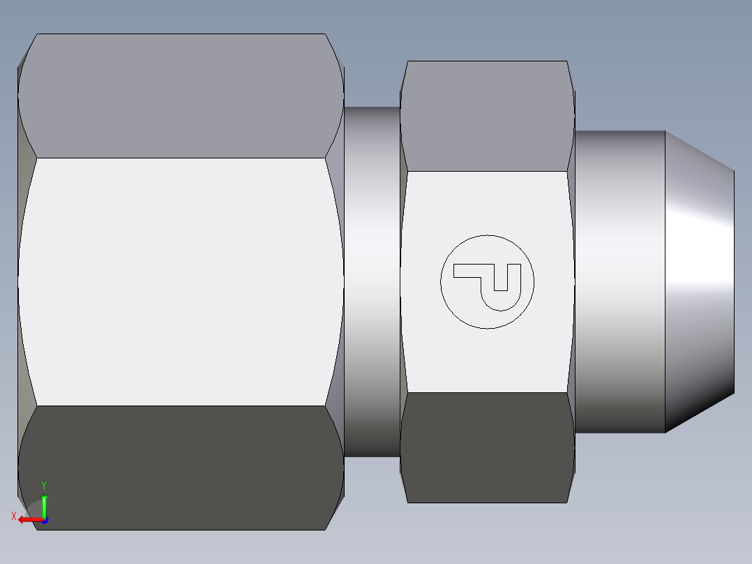 卡套式工业通用硬管接头EO_Weld_connector_AS14ZS后视图
