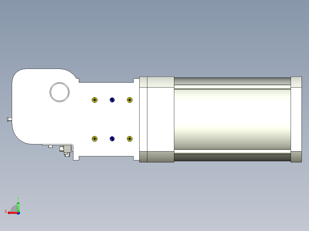 德克斯TUNKERS气缸数模KS_200_2_A00_T12_135GRAD后视图
