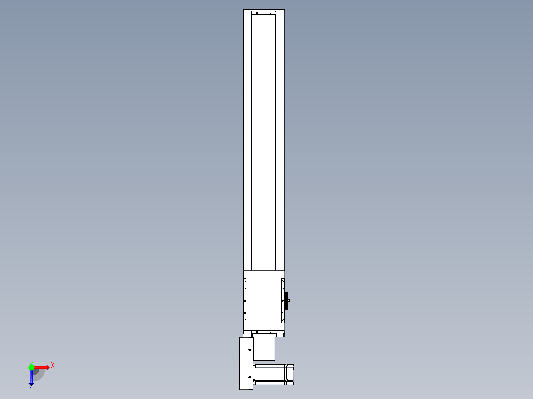 同步带全封闭直线模组TPA-HCB-120D-90-L700-ML-C-P40-N3俯视图