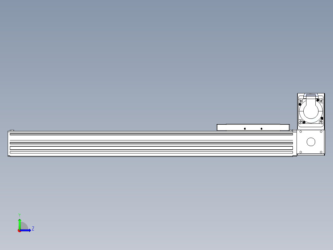 同步带全封闭直线模组TPA-HCB-120D-90-L450-RU-C-P40-N3左视图