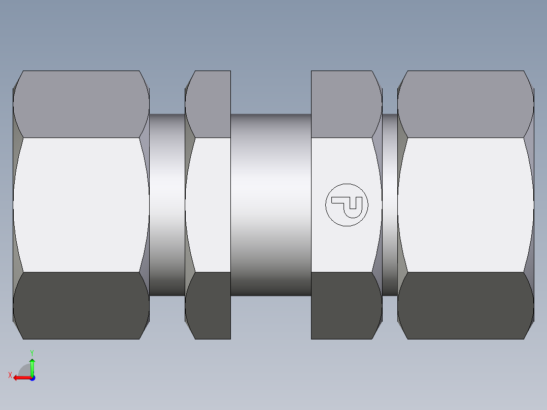 卡套式工业通用硬管接头EO_Bulkhead_union_SV25ZS71后视图