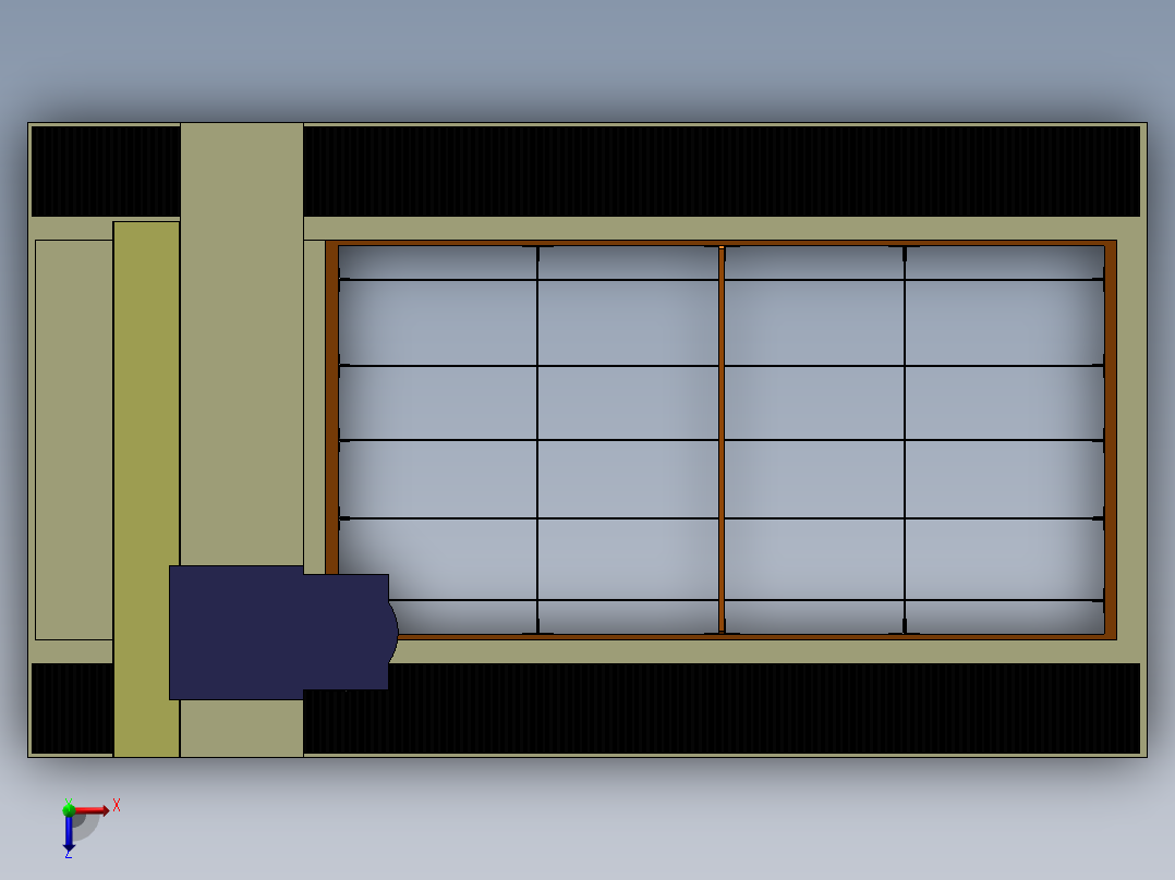 三菱激光切割机床俯视图
