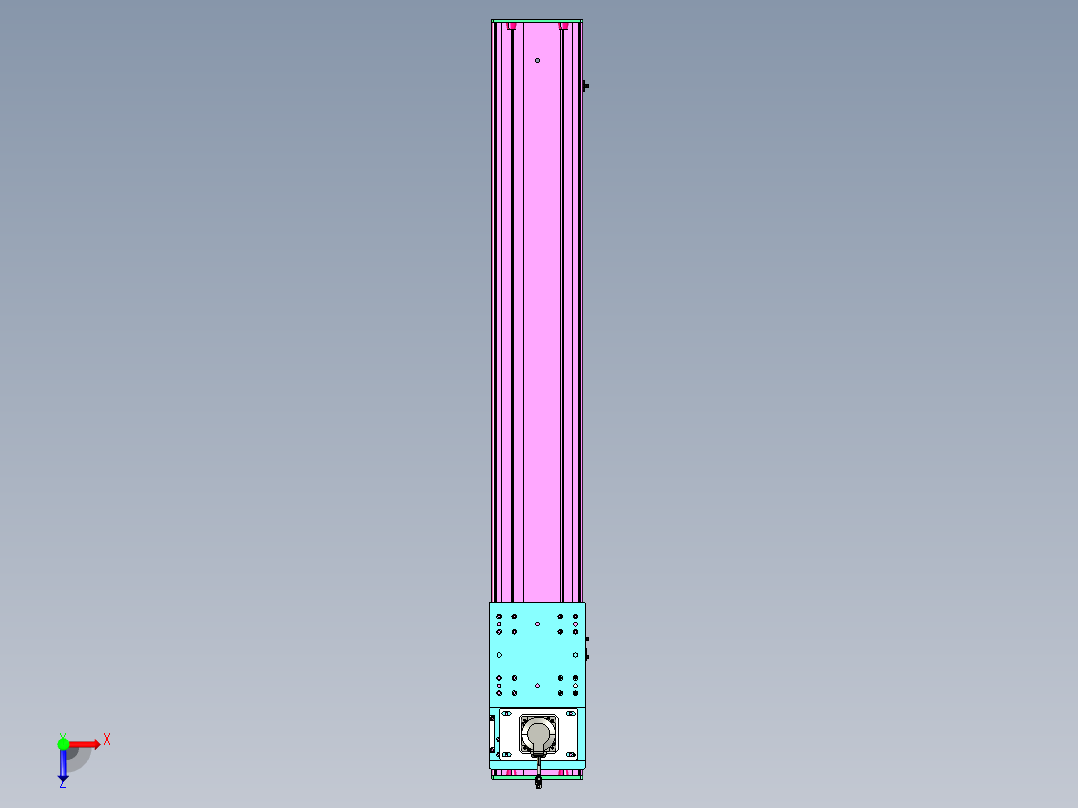 东锦齿条传动DH210G-L167-S1300-BU-减速机+P750W俯视图