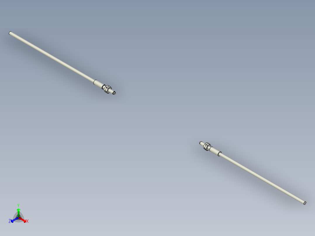 耐高温玻璃光纤_对射型FT-GW311_3D正等轴测图