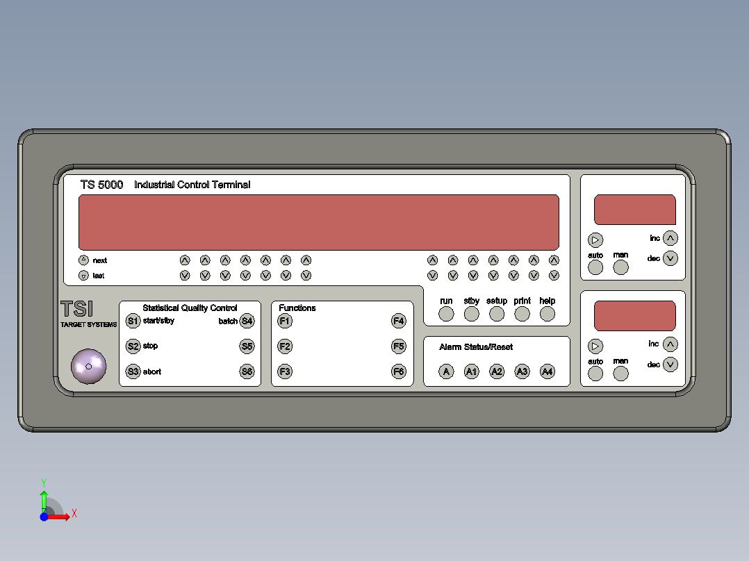 工业控制终端的TS 5000前视图