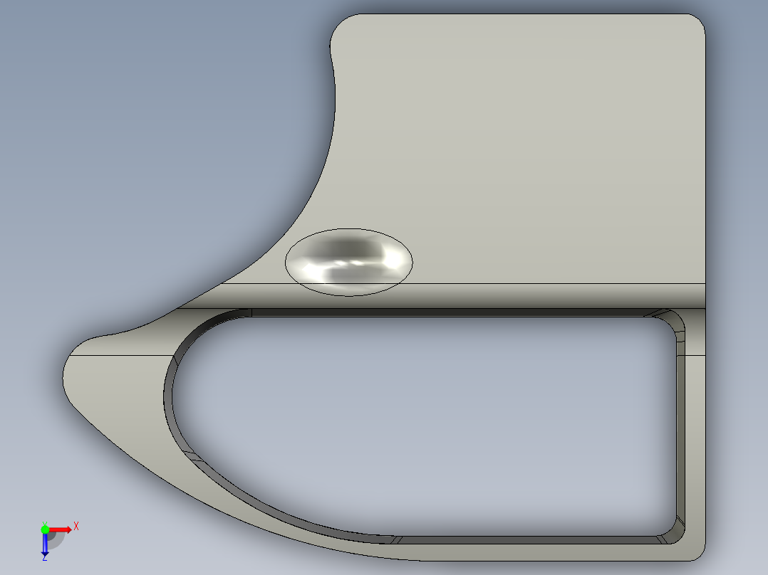 汽车门框--stp catia俯视图