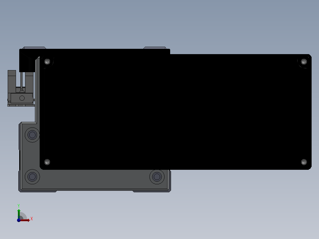 电动滑台模组SDH80左连模组（配台达电机）前视图