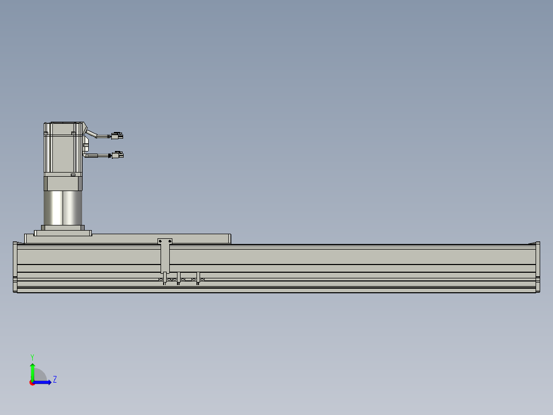 东锦齿条传动DH270G-L167-S600-BU-减速机+750W左视图