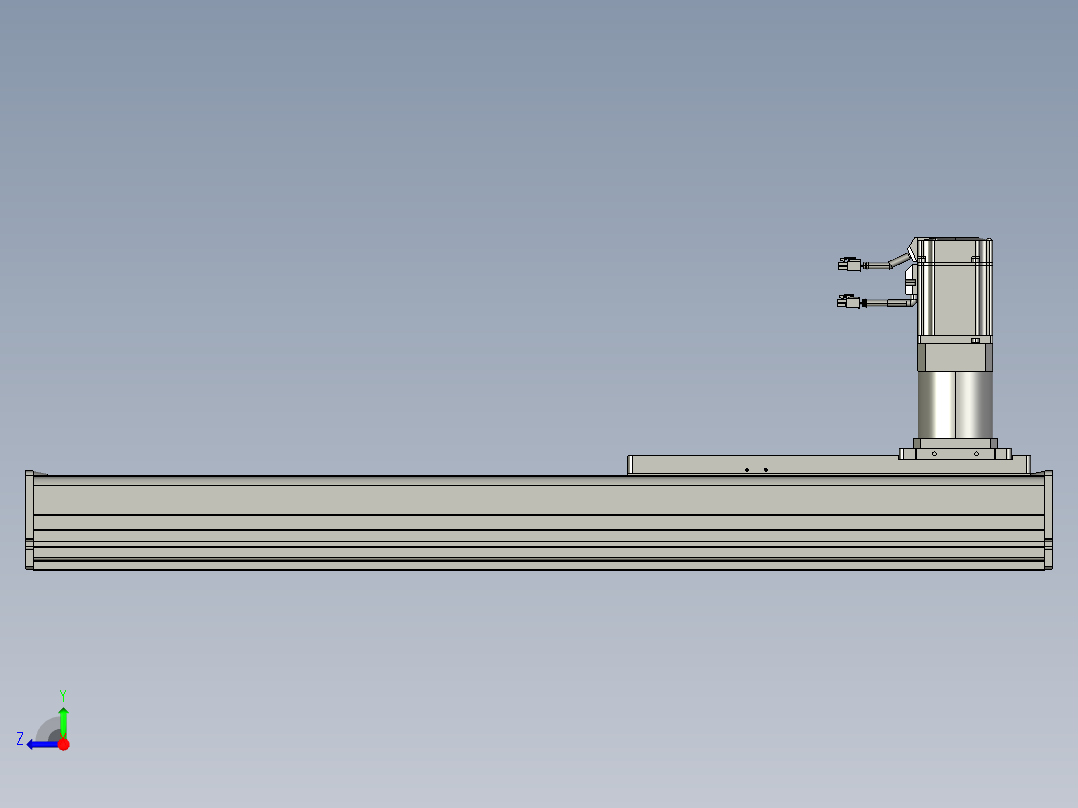 东锦齿条传动DH270G-L167-S600-BU-减速机+750W右视图
