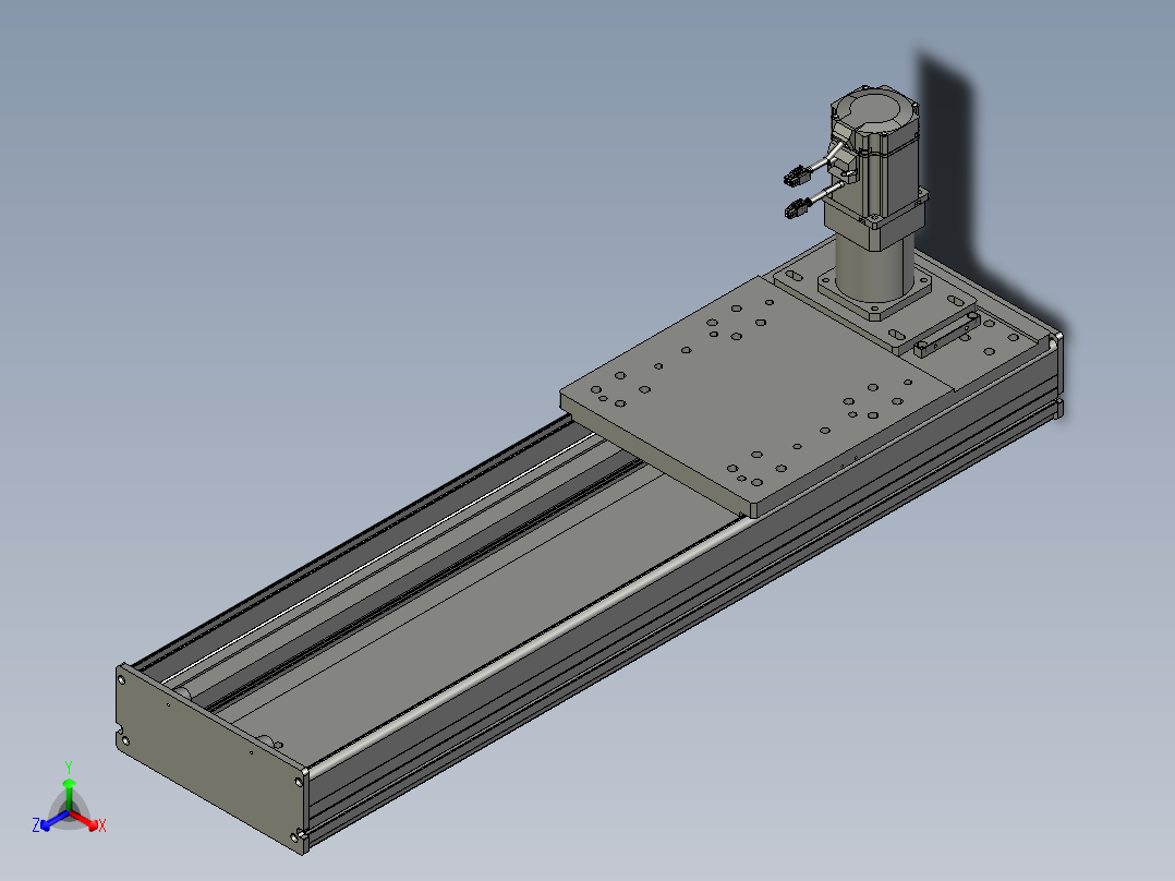 东锦齿条传动DH270G-L167-S600-BU-减速机+750W正等轴测图