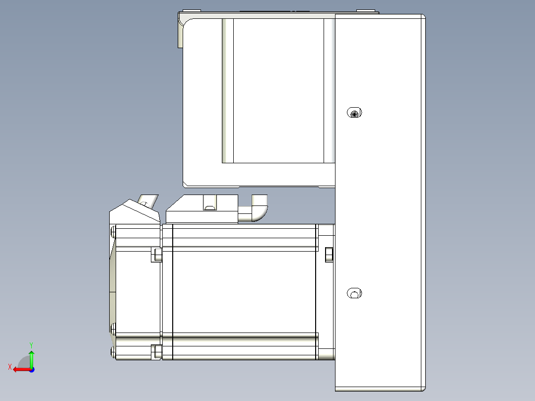 同步带全封闭直线模组TPA-HCB-85D-90-L850-RP-C-P20-N3后视图