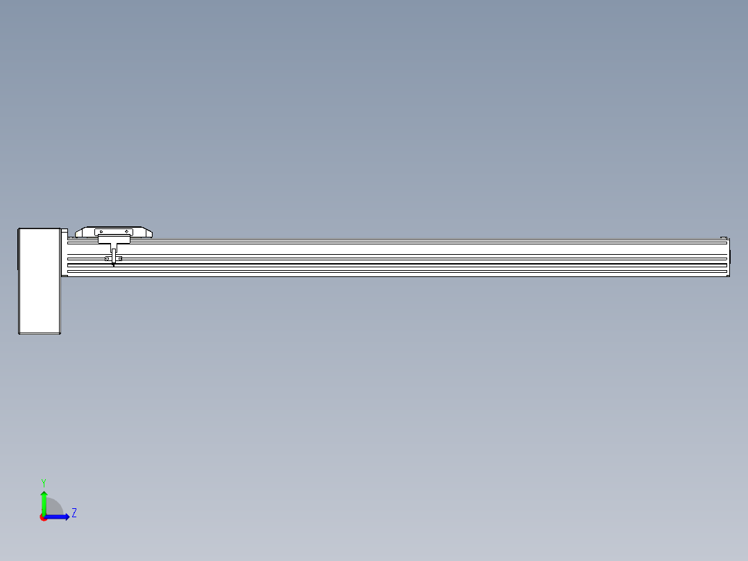 同步带全封闭直线模组TPA-HCB-85D-90-L850-RP-C-P20-N3左视图
