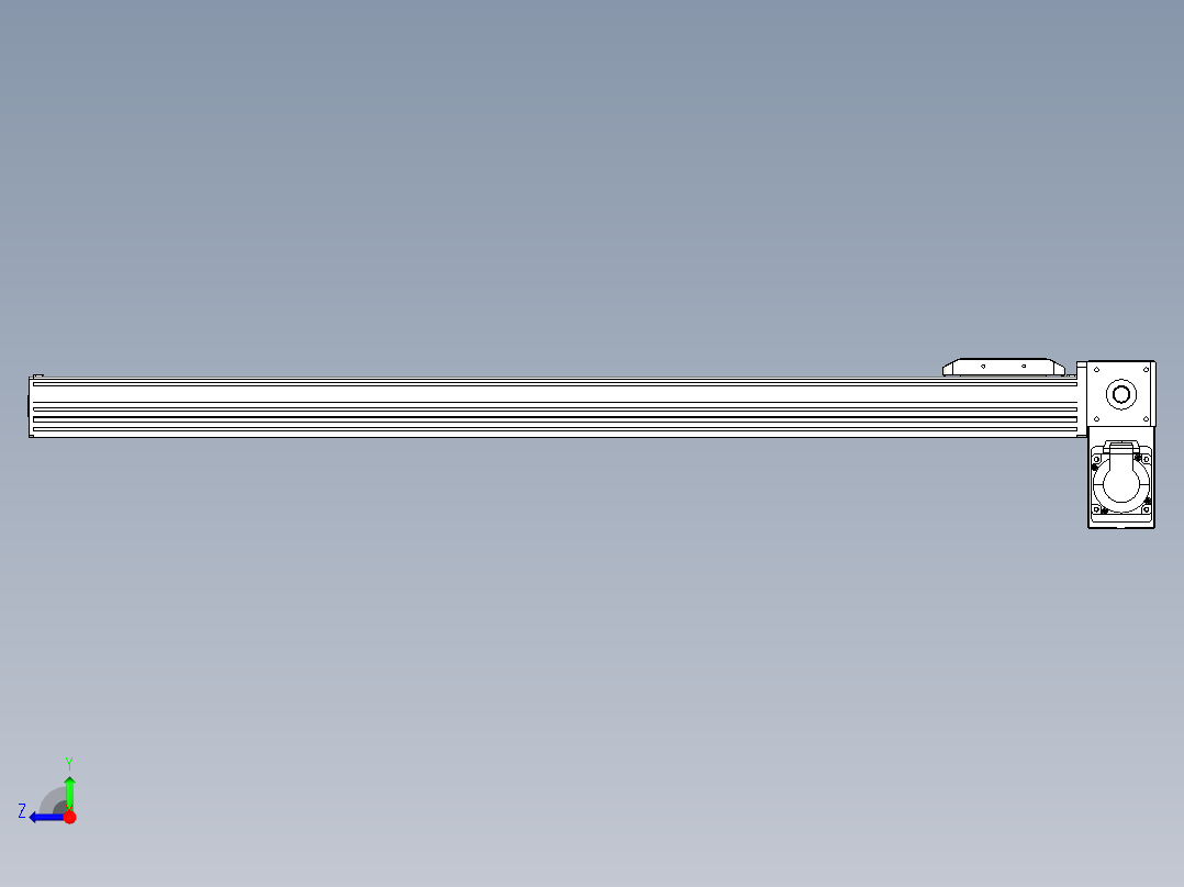 同步带全封闭直线模组TPA-HCB-85D-90-L850-RP-C-P20-N3右视图