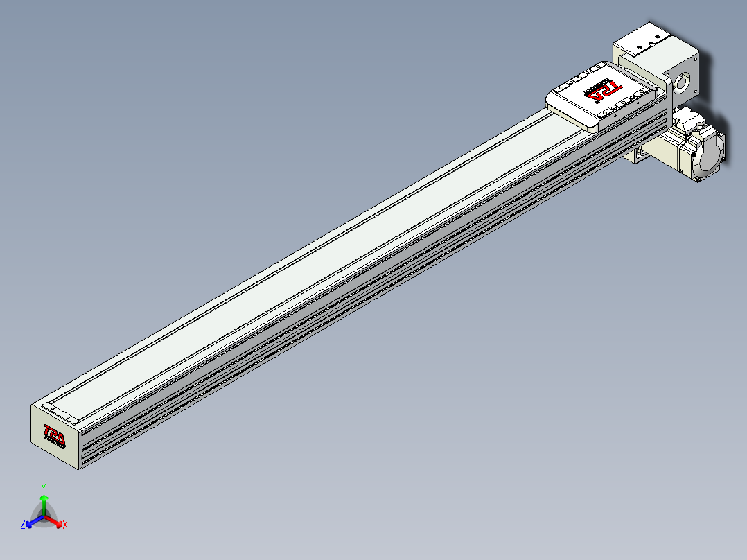 同步带全封闭直线模组TPA-HCB-85D-90-L850-RP-C-P20-N3正等轴测图